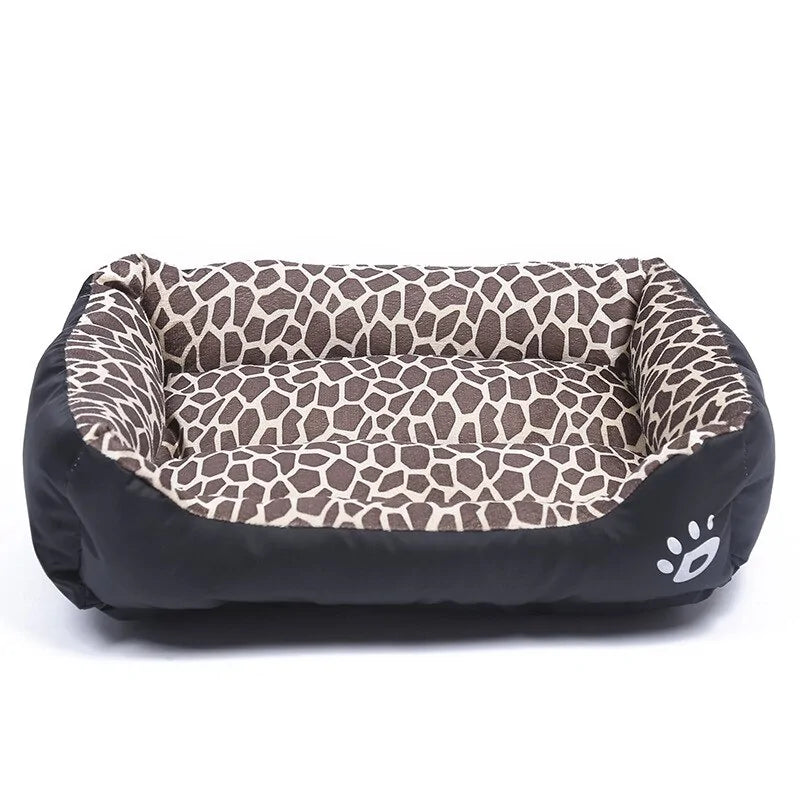 Multi-Color Soft PP Cotton Pet Dog Sofa Bed Leopard sold by Poopy and Poops General Pet Store poppyandpoops.ca