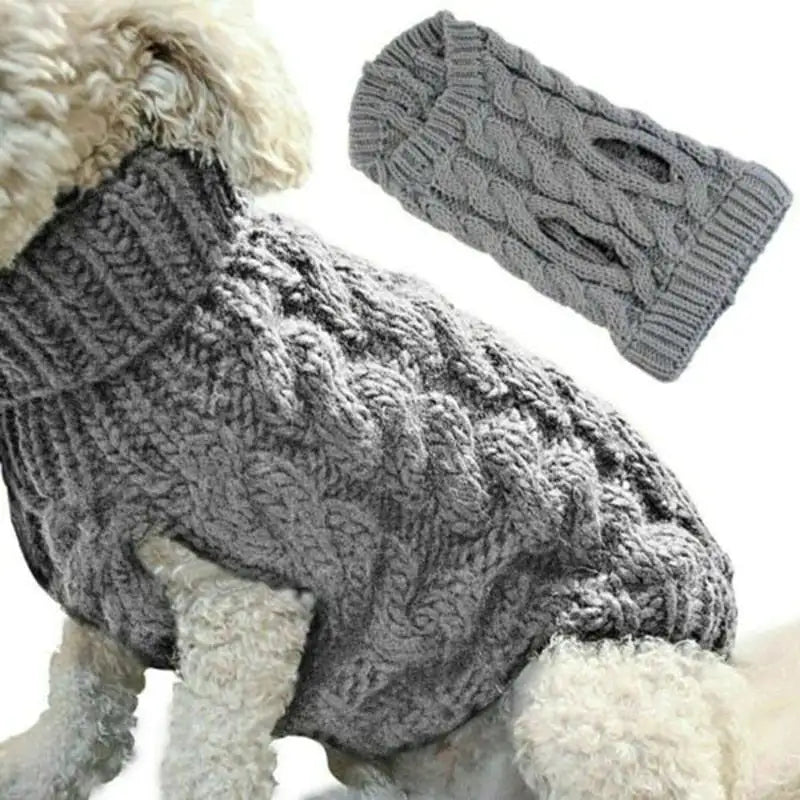 Twist Dog Sweaters Grey M sold by Poopy and Poops General Pet Store poppyandpoops.ca