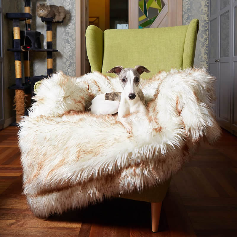 Waterproof Plush Faux Fur Dog Blanket