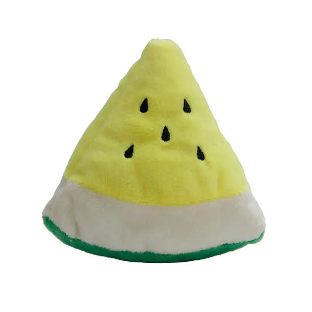 Fruit Plush Dog Toys Yellow Watermelon sold by Poopy and Poops General Pet Store poppyandpoops.ca