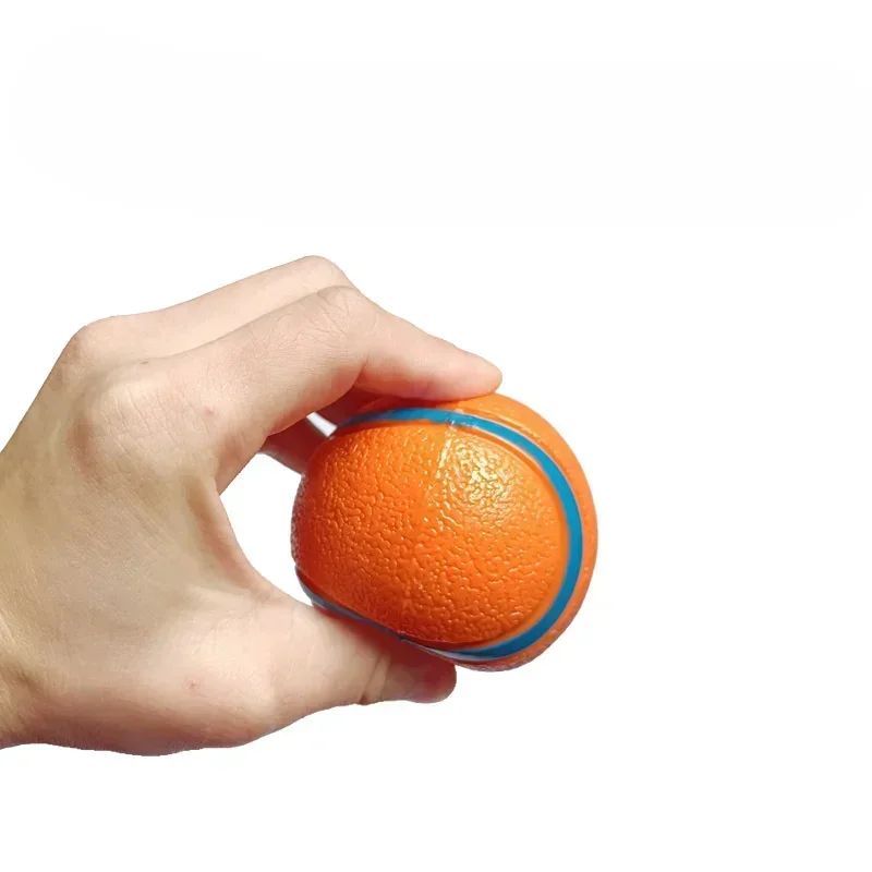 Rubber Dog Ball for Medium to Small Dogs in Orange