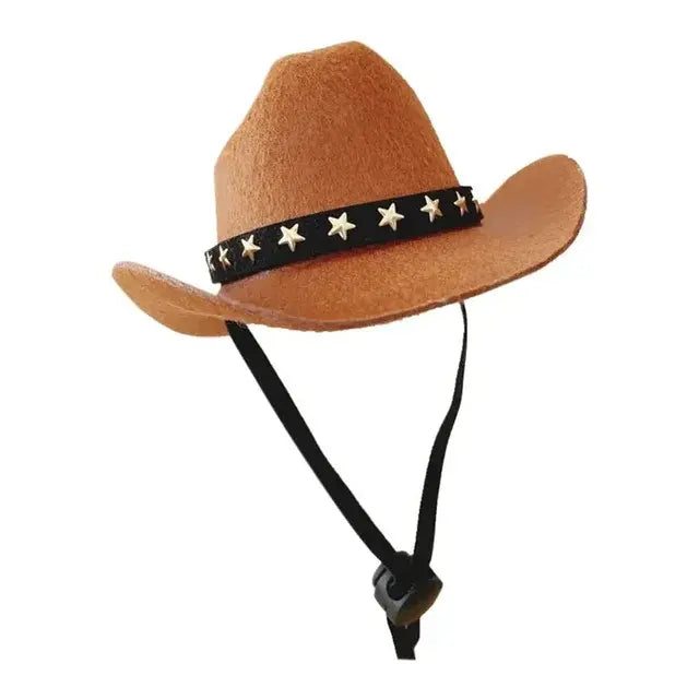 Star Cowboy Hat Pet brown sold by Poopy and Poops General Pet Store poppyandpoops.ca