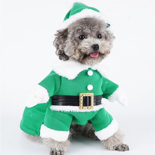 Christmas Santa and Elf Pet Dog Costume