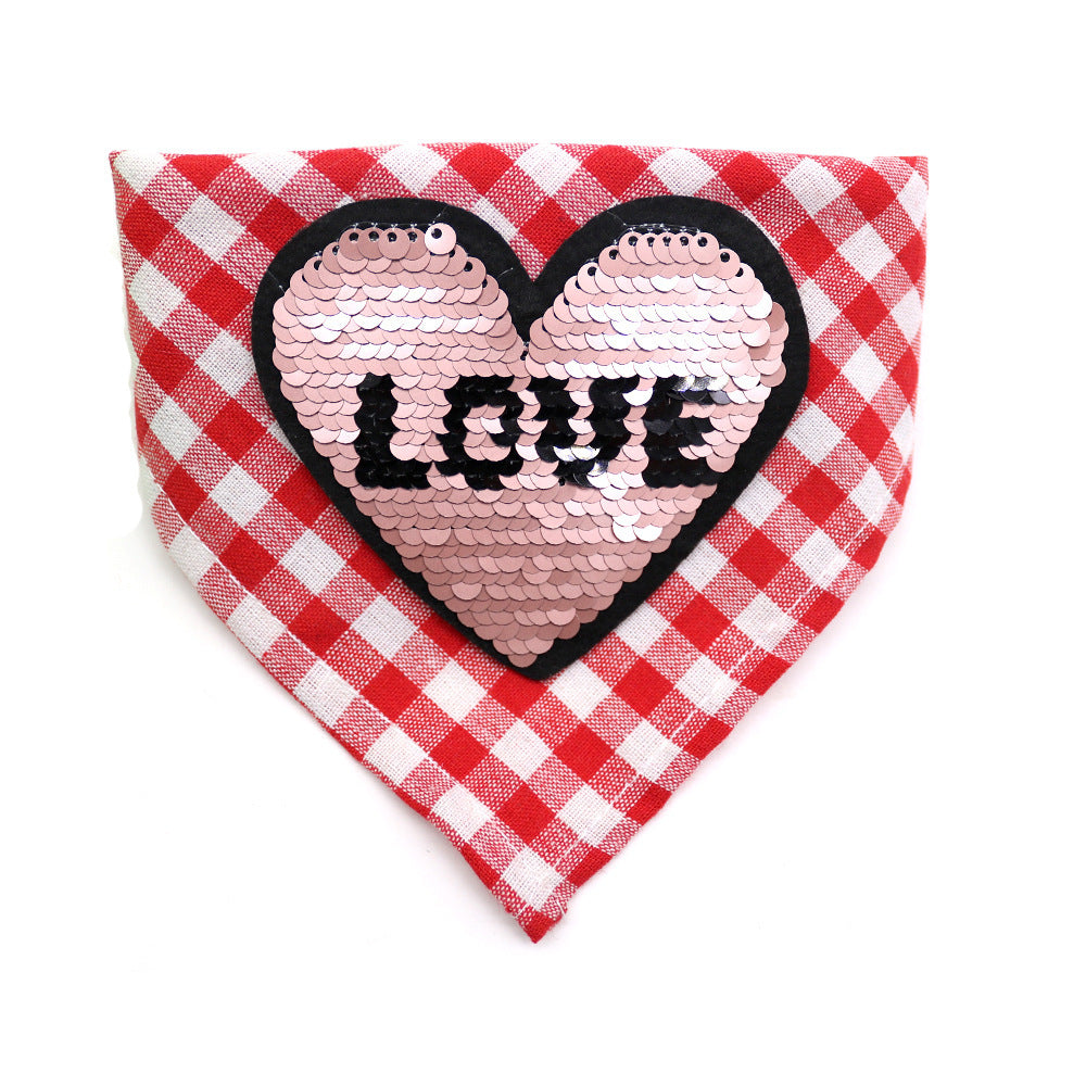 Pet Dog Valentine's Day Triangle Bandana