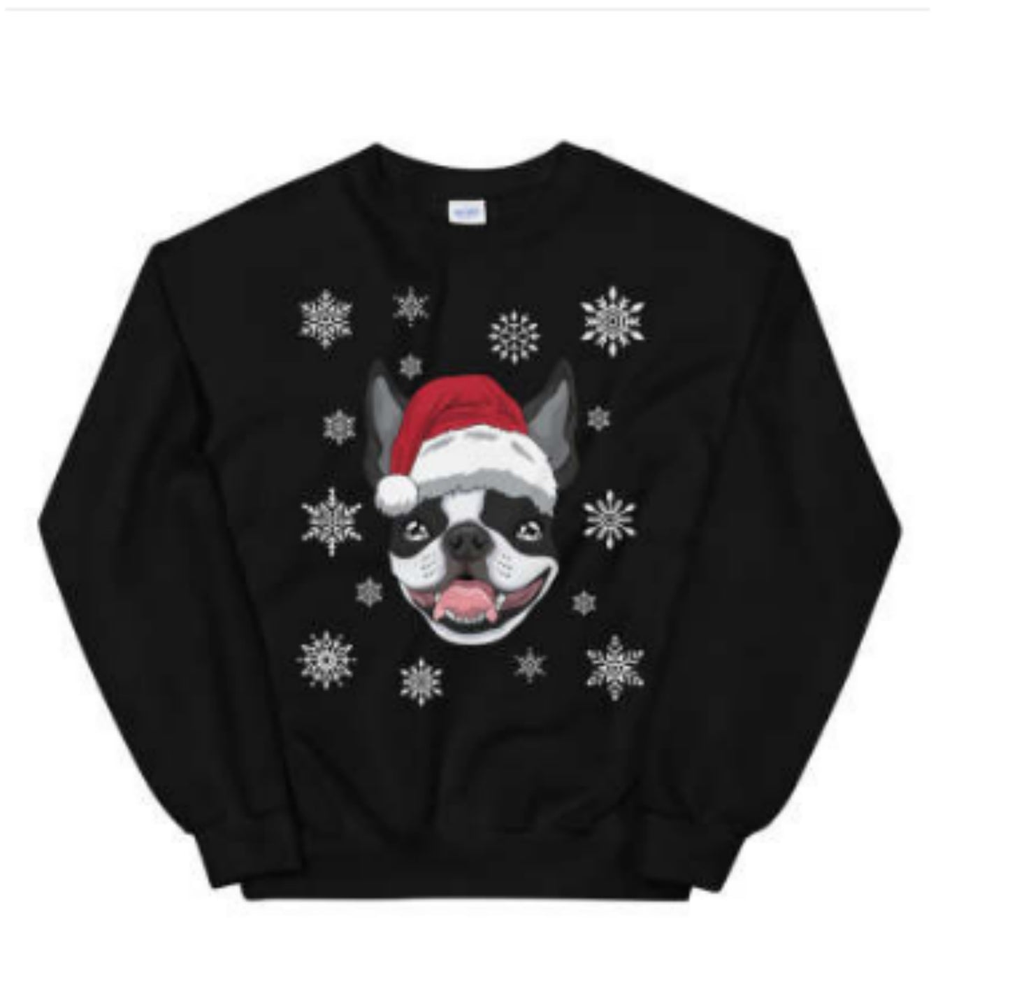 Boston Terrier Christmas Crew Sweatshirt