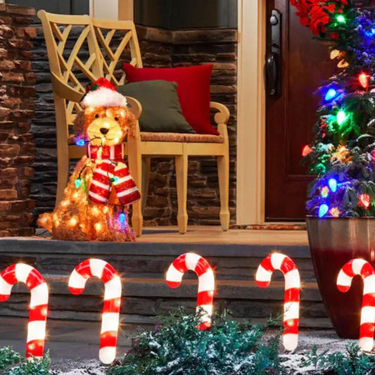 Christmas Outdoor Garden Acrylic Light Up Dog Floor Decorations