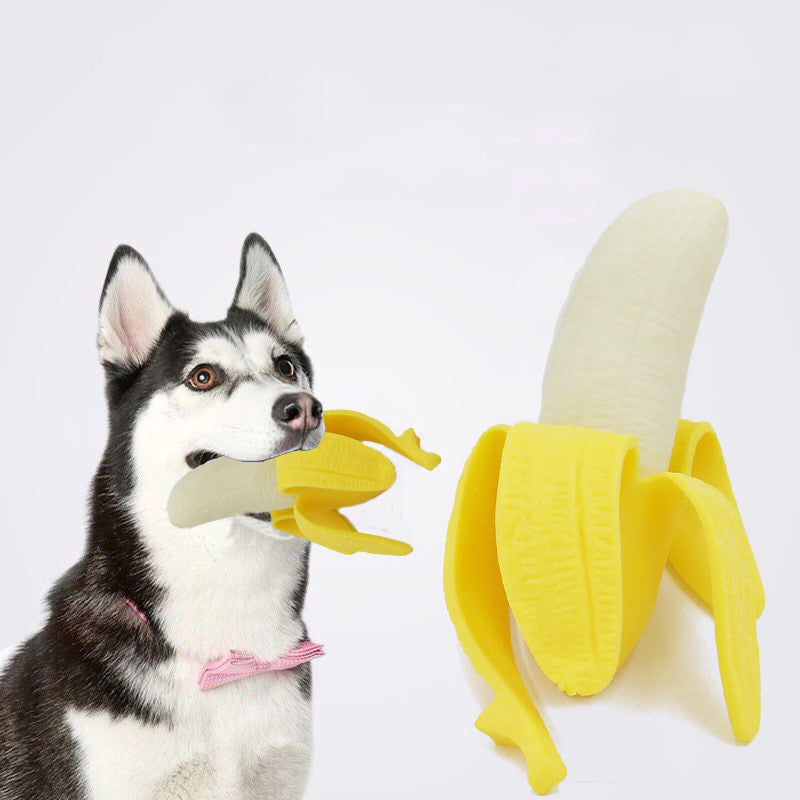 Stretchy Banana Dog Chew Toy