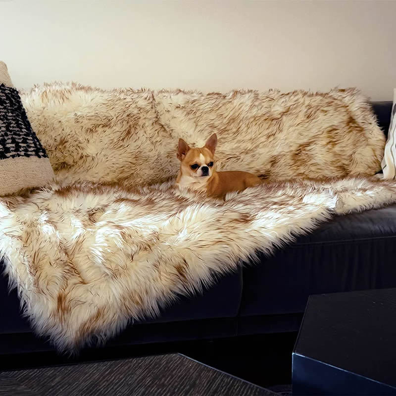 Waterproof Plush Faux Fur Dog Blanket