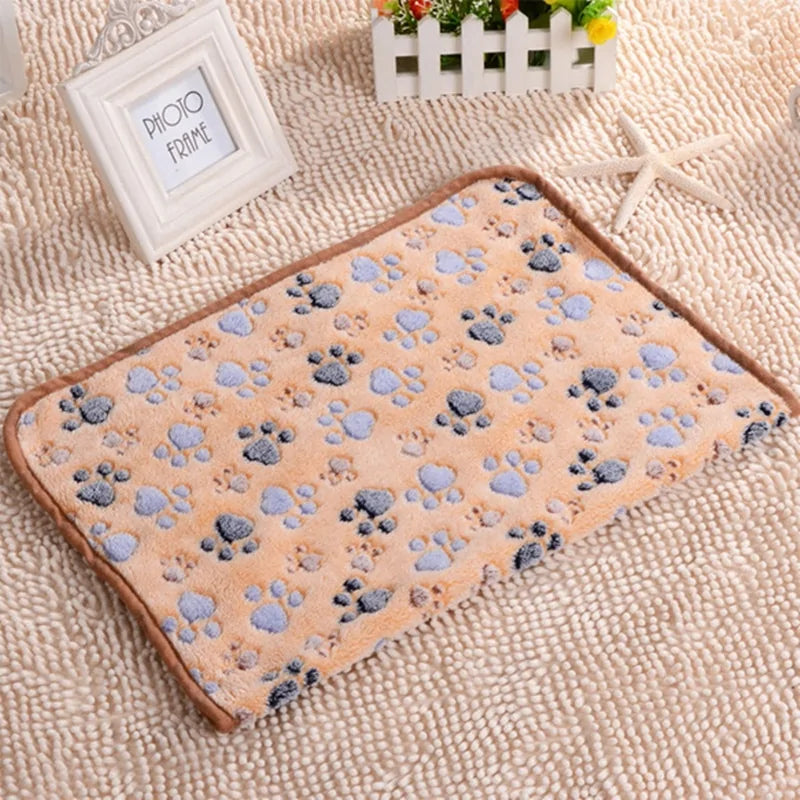 Floral Pet Sleep Warm Paw Print Bed sold by Poopy and Poops General Pet Store poppyandpoops.ca