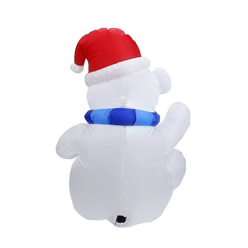 Inflatable Outdoor Garden Christmas Dachshund Santa Dog and Bear 1.2m Light Up Holiday Decoration