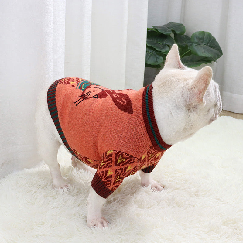 Nordic Bunny Cotton Dog Sweater