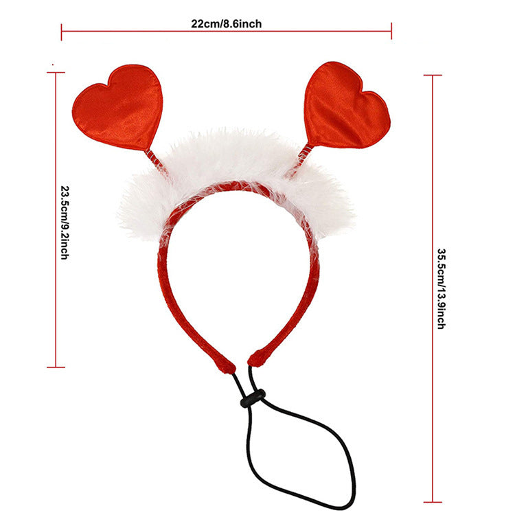 Pets Dog Valentine's Day Decoration Headband and Scarf