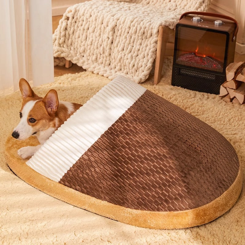 Slipper shaped Nesting Dog Bed