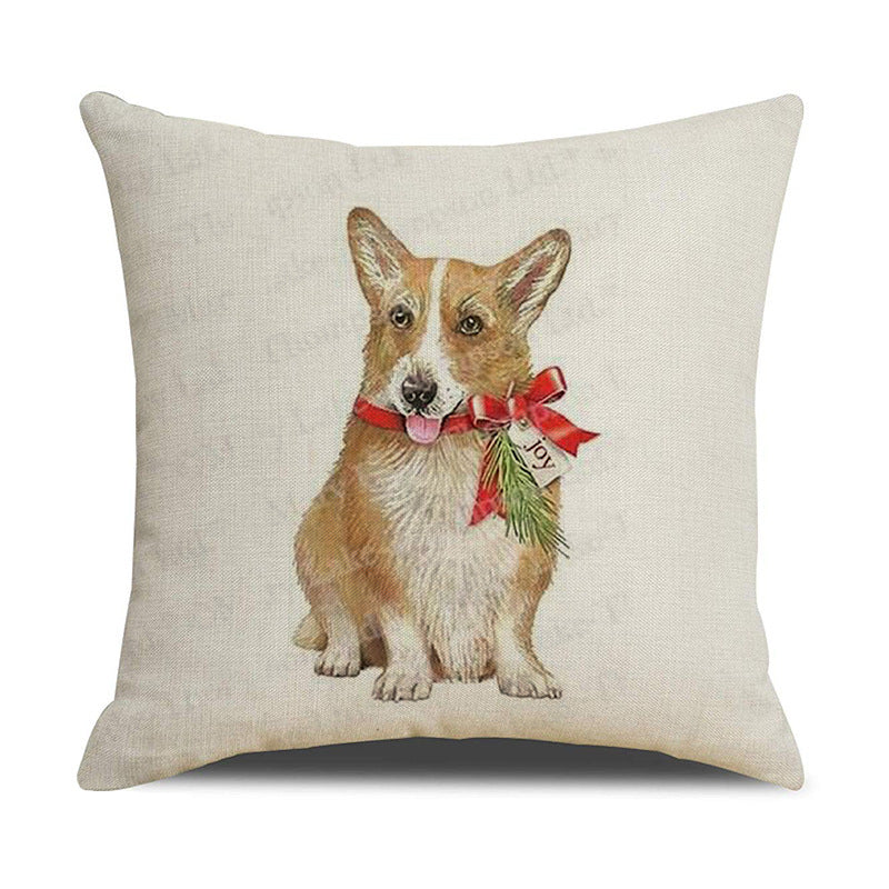 Lab and Dachshund  Animal Printed Christmas Pillowcase