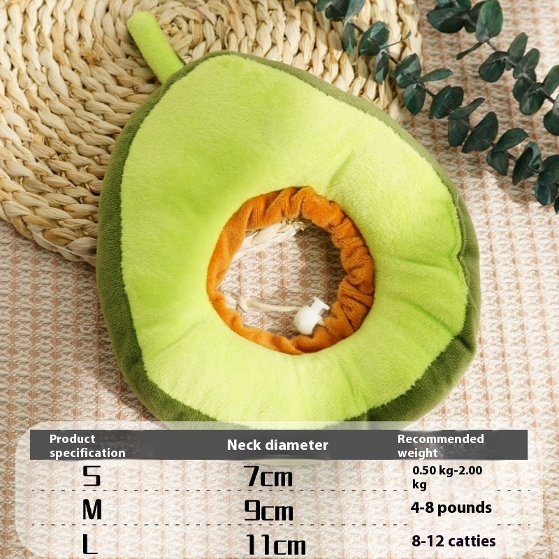 Adjustable Plush Medical Collar in Flower, Slice of Bread and Avocado Shapes