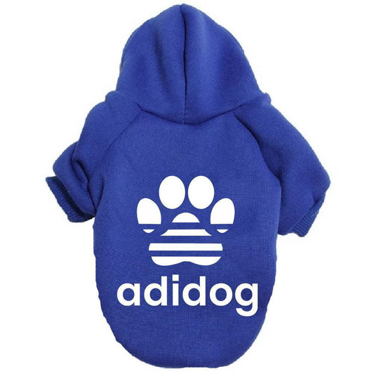 S-9XL Polyester Dog Paw Dog Hoodie in Gray, Red, Pink, Blue and black