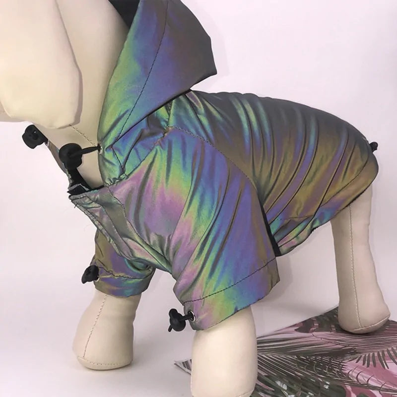 Reflective Flashing Dog Jacket sold by Poopy and Poops General Pet Store poppyandpoops.ca