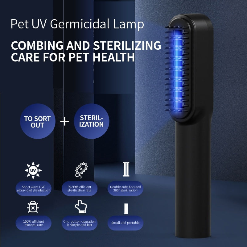 UV Bacteria Killing Deodorant Dog Comb