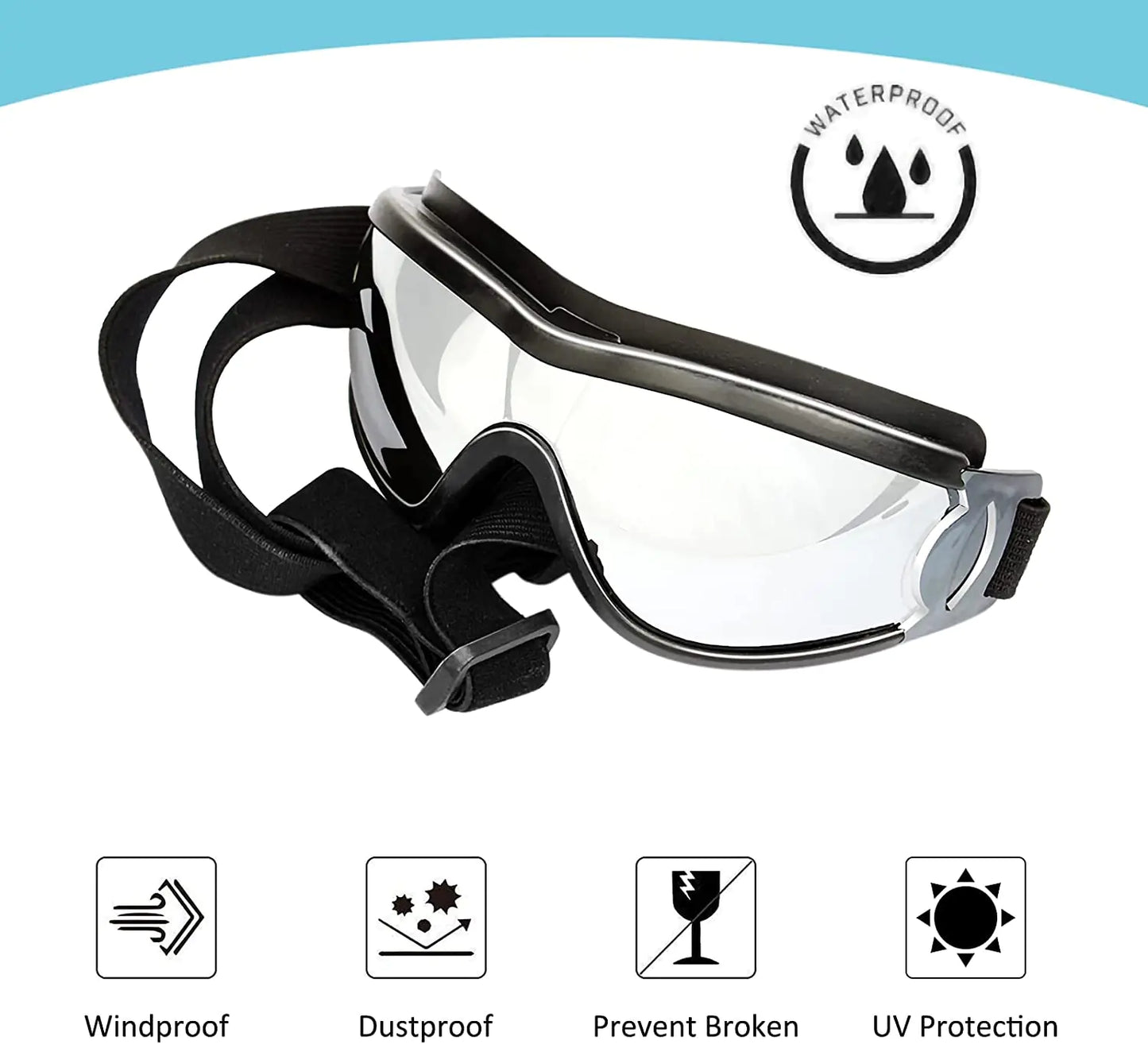 Adjustable Strap Dog Goggles sold by Poopy and Poops General Pet Store poppyandpoops.ca