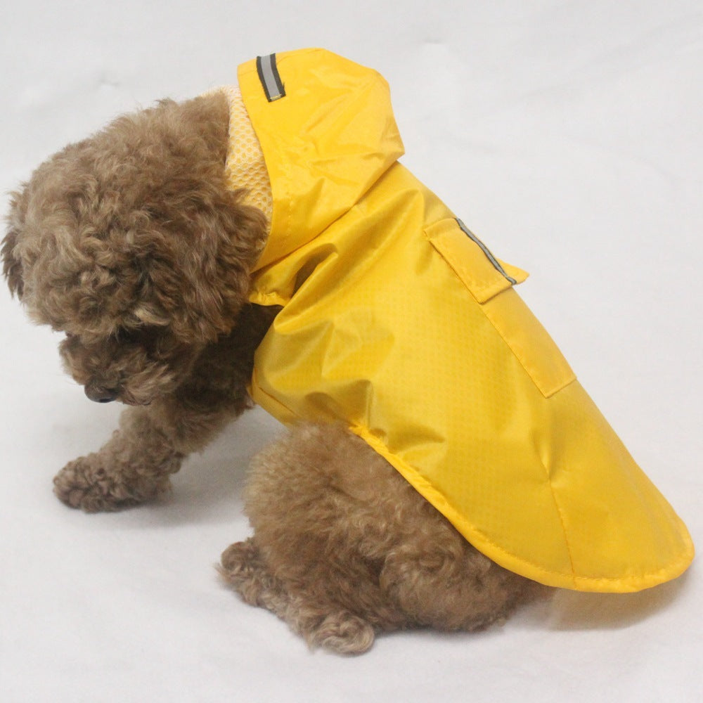 Pet Waterproof Windproof Hood Puppy Raincoat