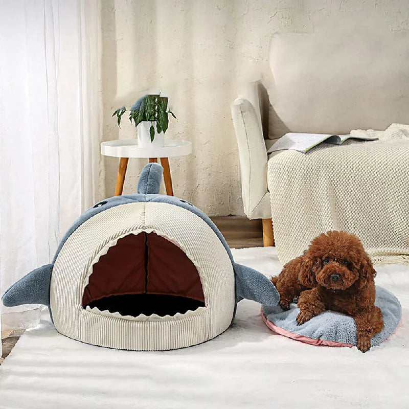 The Shark Pet Dog Bed sold by Poopy and Poops General Pet Store poppyandpoops.ca