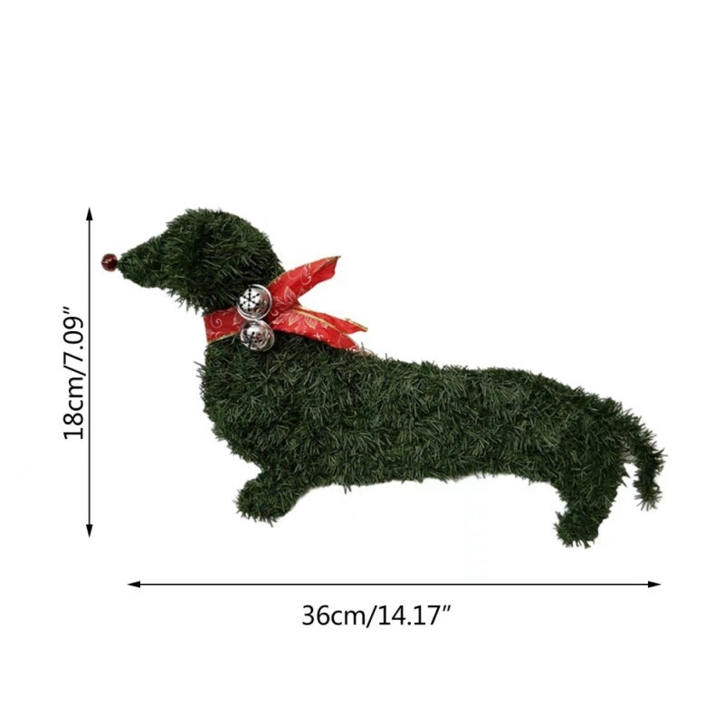 Decorative Dachshund Christmas Front Door Hanging Reef
