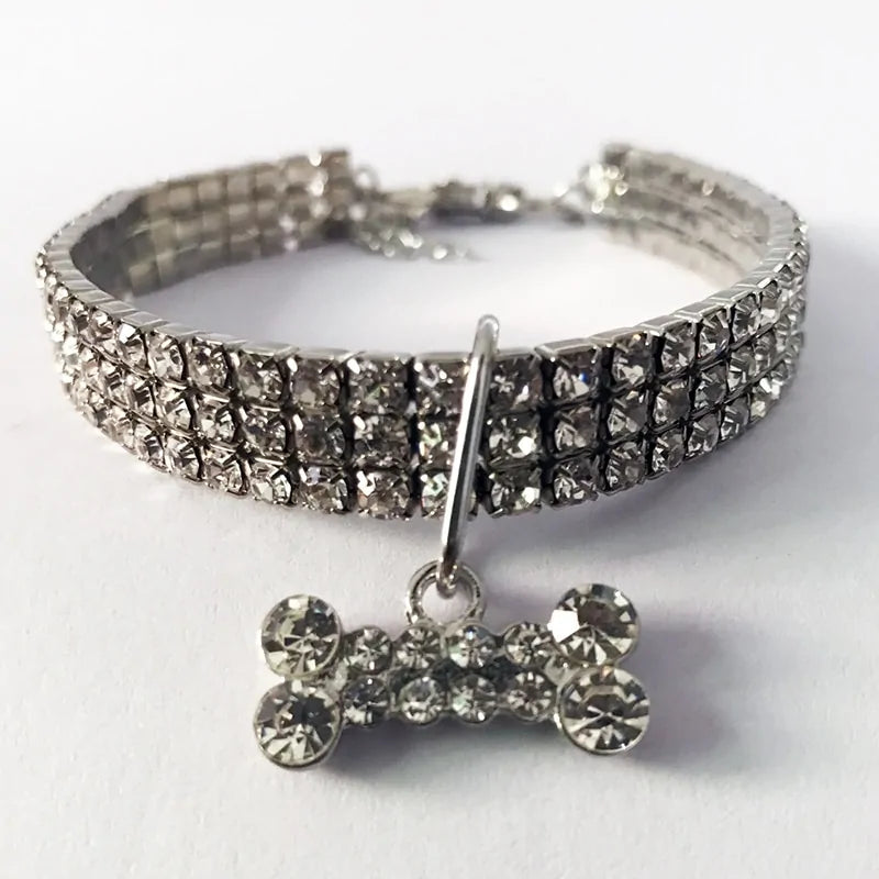 Exquisite Bling Crystal Dog Collar sold by Poopy and Poops General Pet Store poppyandpoops.ca