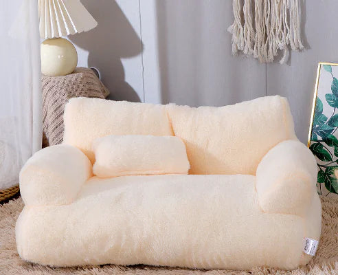 Luxury Soft Pet Dog Sofa Bed Beige sold by Poopy and Poops General Pet Store poppyandpoops.ca