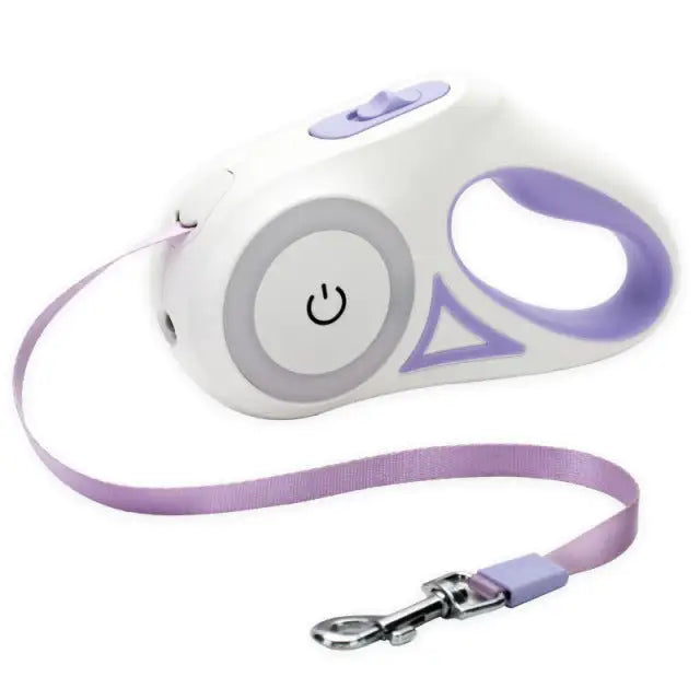 Led Lights Dog Leash Purple 3 Meter sold by Poopy and Poops General Pet Store poppyandpoops.ca