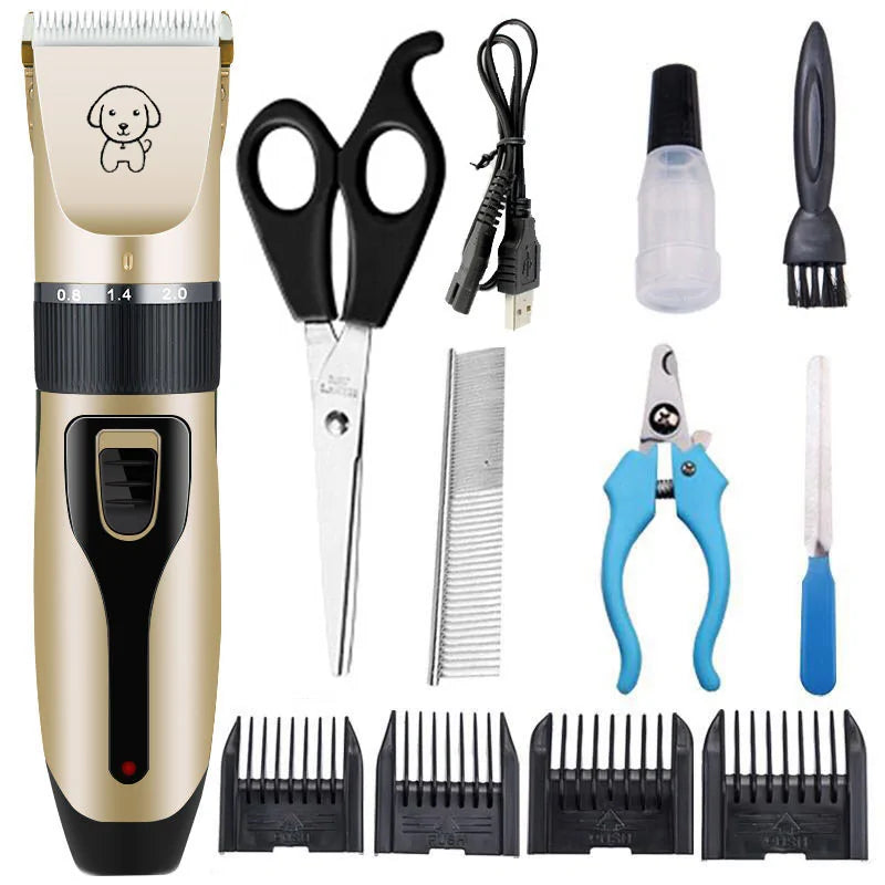 Rechargeable Pet Hair Clipper Grooming Set sold by Poopy and Poops General Pet Store poppyandpoops.ca