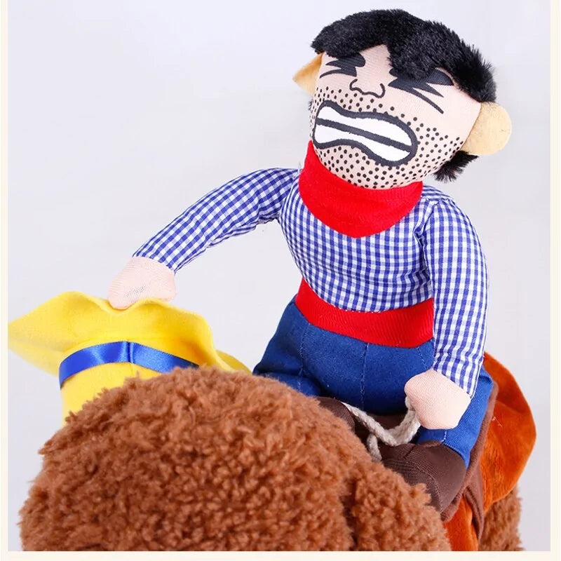 Dog Clothes Riding Horse Cowboy sold by Poopy and Poops General Pet Store poppyandpoops.ca