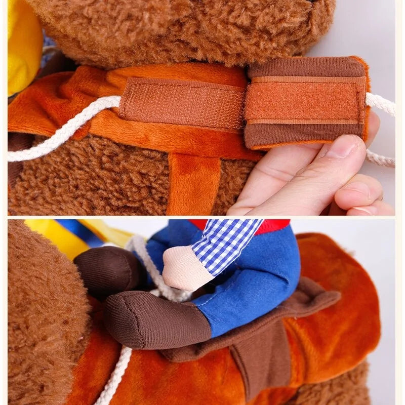 Dog Clothes Riding Horse Cowboy sold by Poopy and Poops General Pet Store poppyandpoops.ca