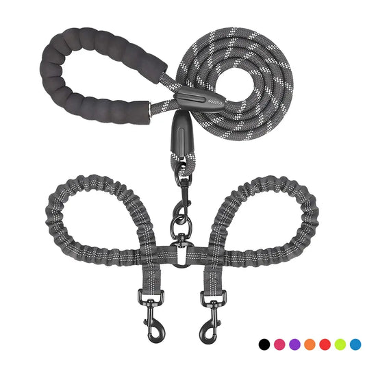 Double Lead Dog Leash sold by Poopy and Poops General Pet Store poppyandpoops.ca