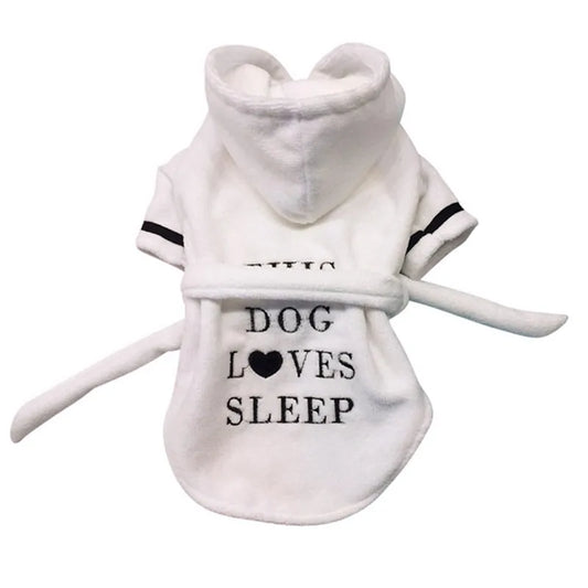 Pet Dog Bathrob Dog Pajamas Sleeping Clothes sold by Poopy and Poops General Pet Store poppyandpoops.ca