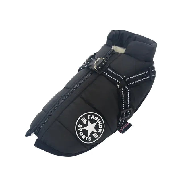 Water Resistant Winter Dog jacket Black 5XL sold by Poopy and Poops General Pet Store poppyandpoops.ca