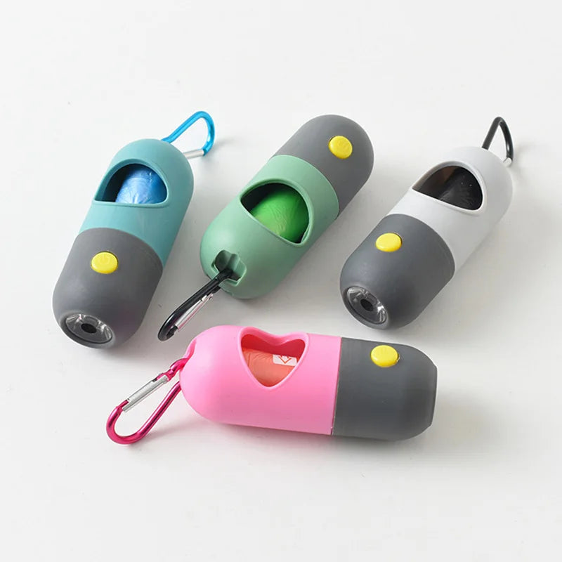 LED Light Dog Poop Bag Dispenser sold by Poopy and Poops General Pet Store poppyandpoops.ca