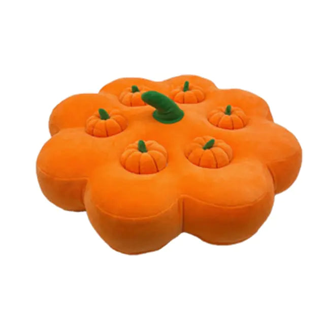 Hide and Seek Plush Pet Chew Toy Orange Pumpkin sold by Poopy and Poops General Pet Store poppyandpoops.ca