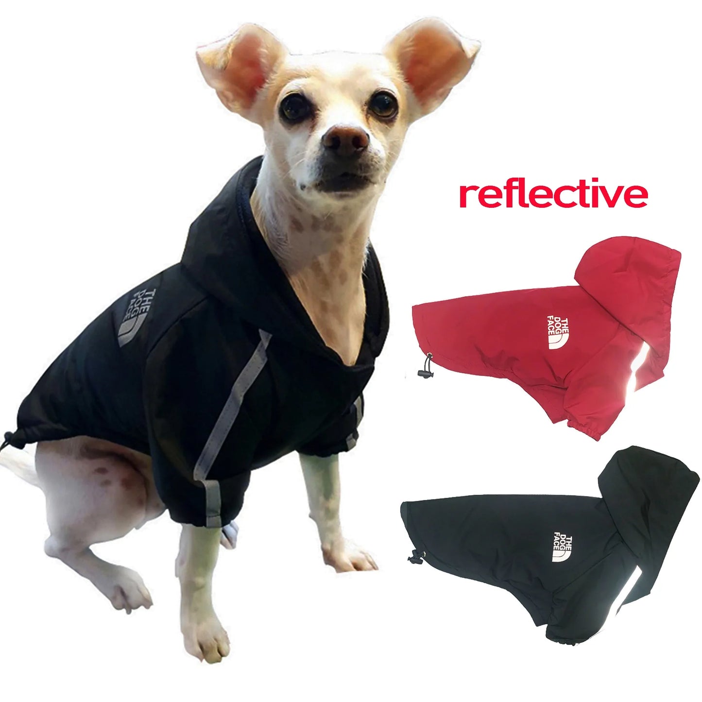 The Dog Face Pet Dog Winter Coat sold by Poopy and Poops General Pet Store poppyandpoops.ca