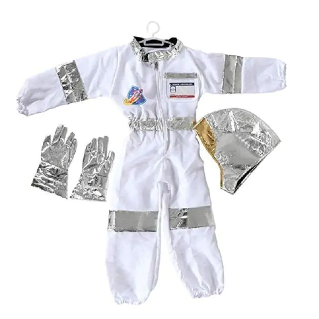 Matching Kids Astronaut Halloween Costume Set White 1 Extra Small Height 80-100CM sold by Poopy and Poops General Pet Store poppyandpoops.ca