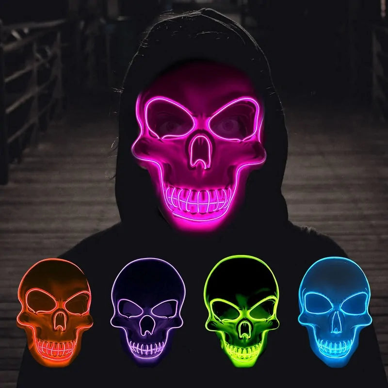 LED Skeleton Halloween Mask sold by Poopy and Poops General Pet Store poppyandpoops.ca