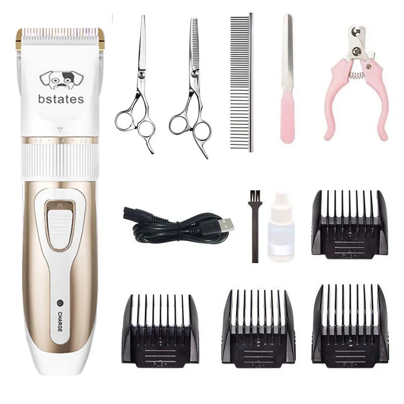 Rechargeable Pet Hair Clipper Grooming Set Set meal A01 sold by Poopy and Poops General Pet Store poppyandpoops.ca