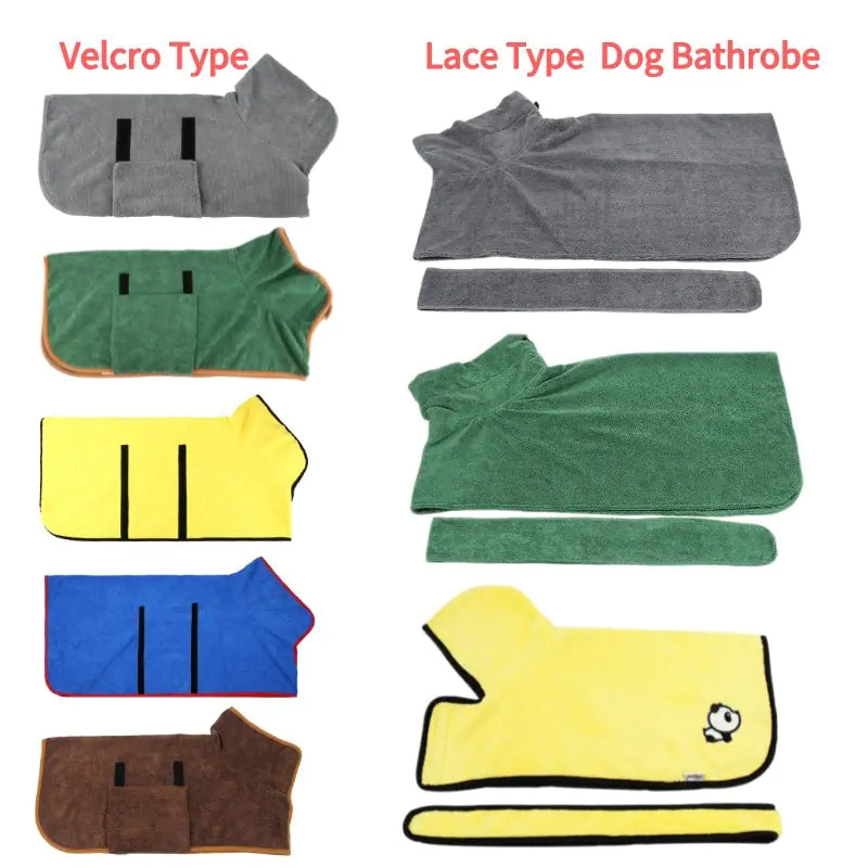 Super Absorbent Pet Bathrobe Towel sold by Poopy and Poops General Pet Store poppyandpoops.ca