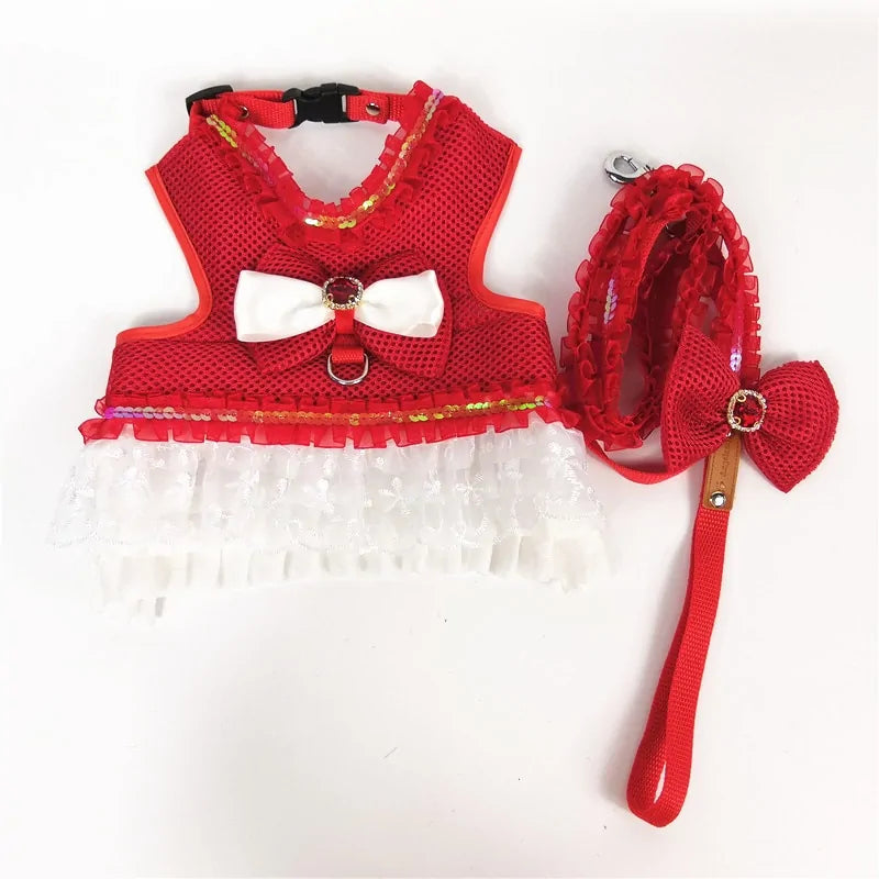 Princess Dog Dress Harness and Leash Set sold by Poopy and Poops General Pet Store poppyandpoops.ca