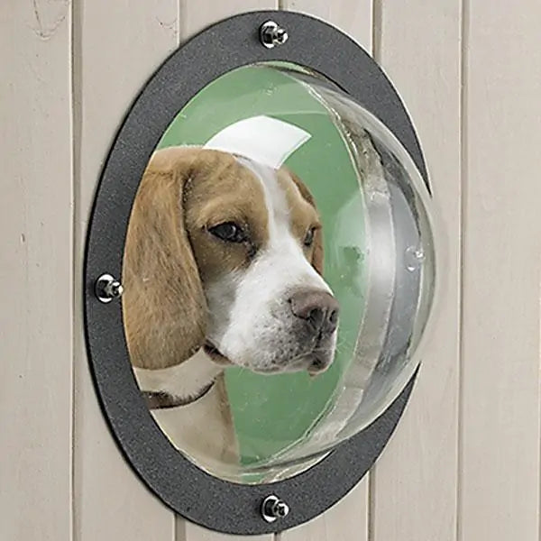 Pet Peek-a-Boo Fence Window sold by Poopy and Poops General Pet Store poppyandpoops.ca