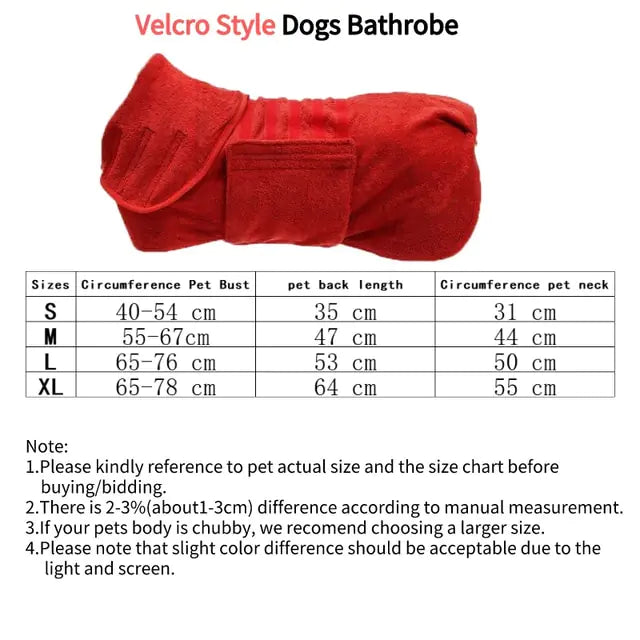 Super Absorbent Pet Bathrobe Towel sold by Poopy and Poops General Pet Store poppyandpoops.ca