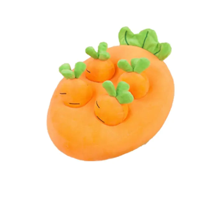 Hide and Seek Plush Pet Chew Toy Orange Oranges sold by Poopy and Poops General Pet Store poppyandpoops.ca