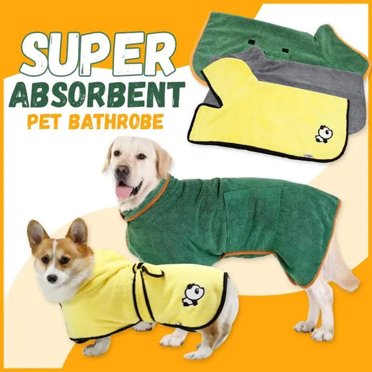 Super Absorbent Pet Bathrobe Towel sold by Poopy and Poops General Pet Store poppyandpoops.ca