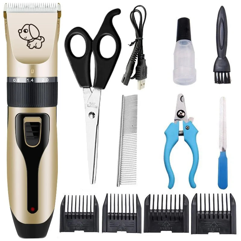 Rechargeable Pet Hair Clipper Grooming Set sold by Poopy and Poops General Pet Store poppyandpoops.ca