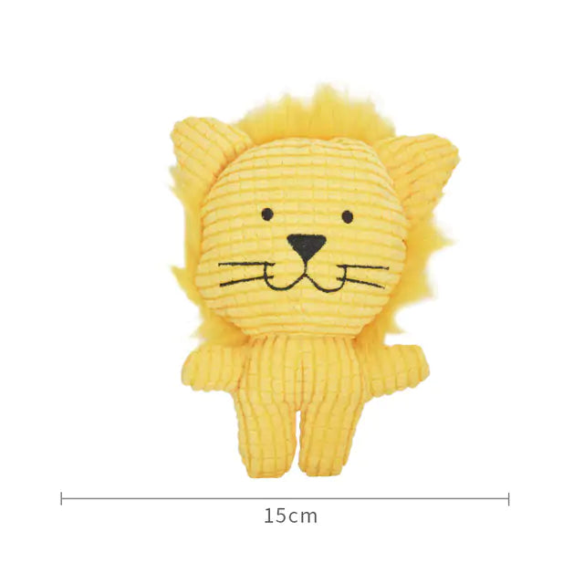 Animal Squeaky Plush Pet Dog Toys Lion sold by Poopy and Poops General Pet Store poppyandpoops.ca