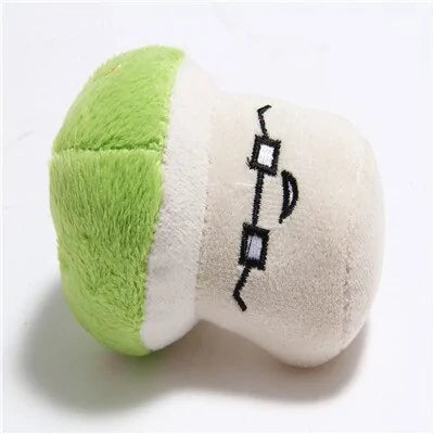 Mushroom Food Plush Squeaking Pet Toy sold by Poopy and Poops General Pet Store poppyandpoops.ca